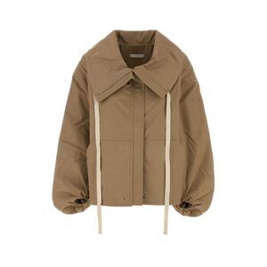 Co Women Beige Cotton Blend Jacket